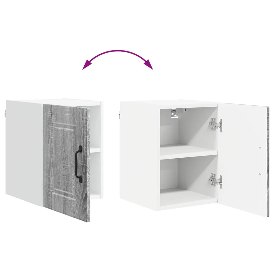 Meuble mural PORTO 2 pcs Gris Sonoma 30 x 31 x 40 cm - 12