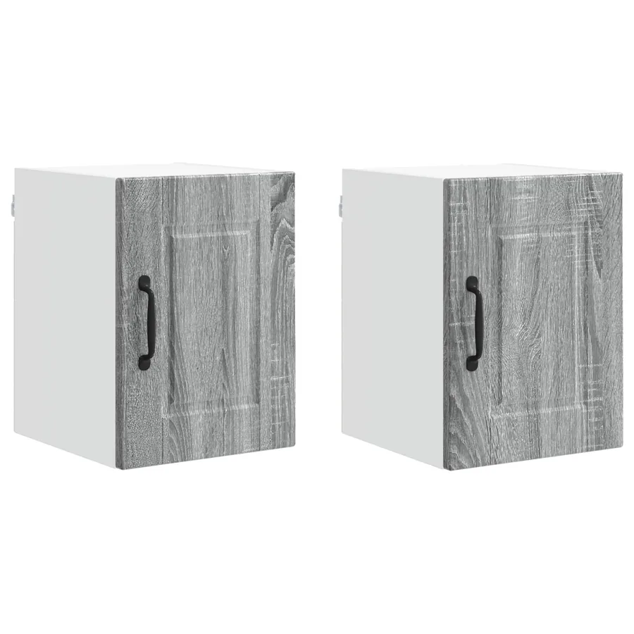 Meuble mural PORTO 2 pcs Gris Sonoma 30 x 31 x 40 cm - 2