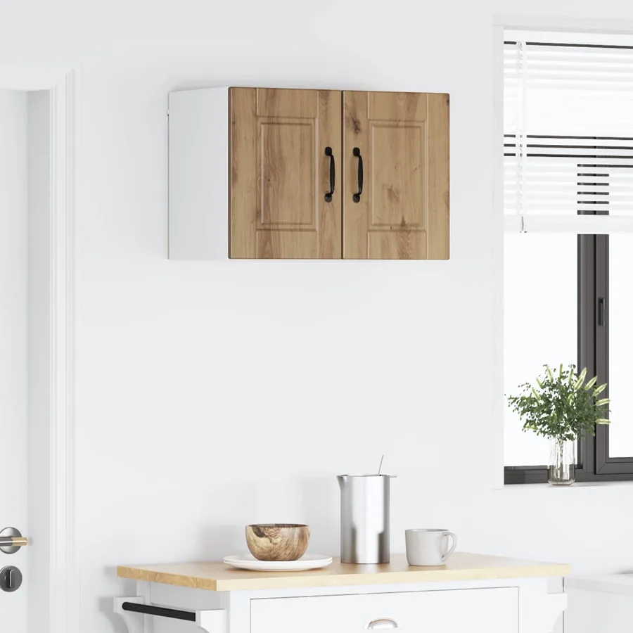 Meuble mural PORTO 2 pcs Chêne artisanal Bois d'ingénierie - 4