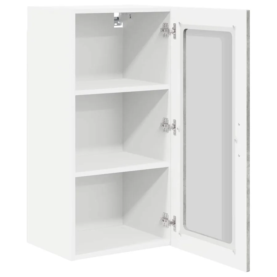 Cabinet en verre mural PORTO 2 pcs Gris béton 40 x 31 x 80 cm - 5