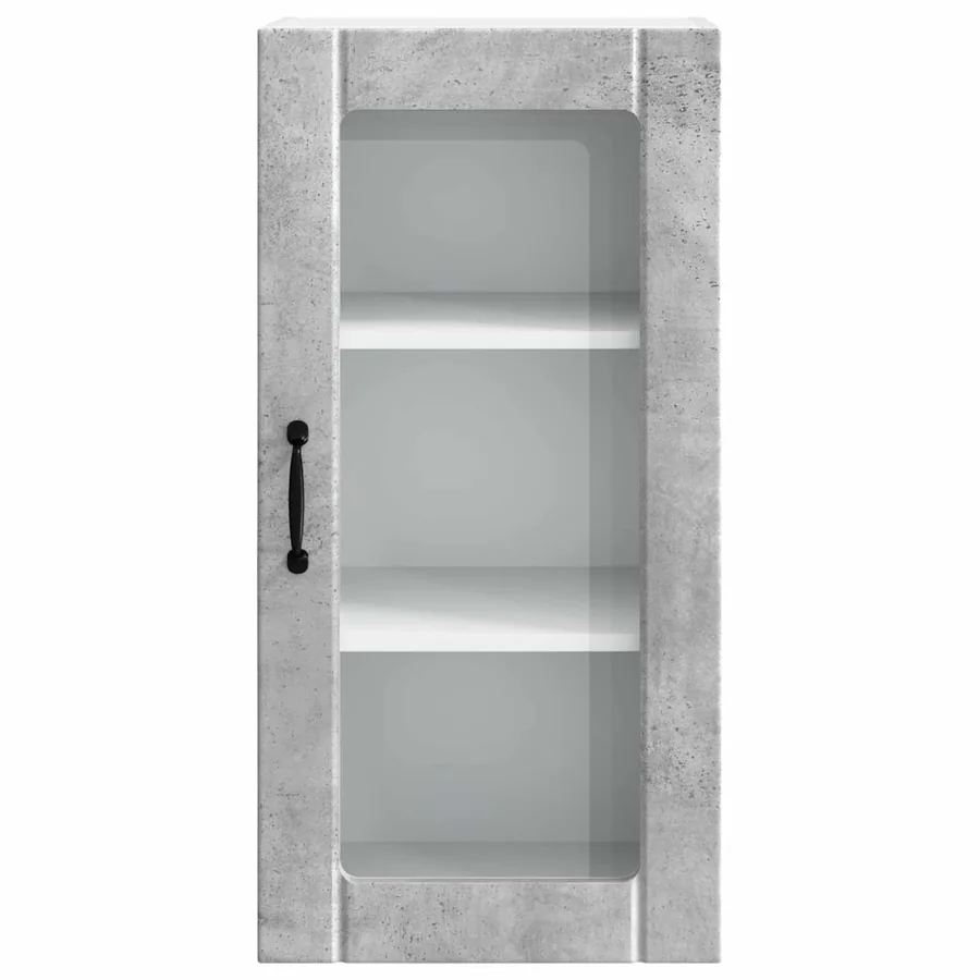 Cabinet en verre mural PORTO 2 pcs Gris béton 40 x 31 x 80 cm - 7