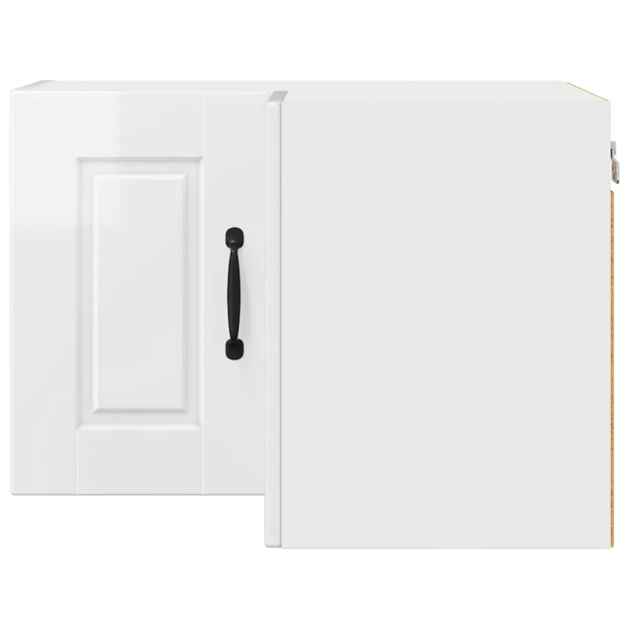 Cabinet d'angle mural PORTO Blanc brillant 57 x 57 x 40 cm - 6