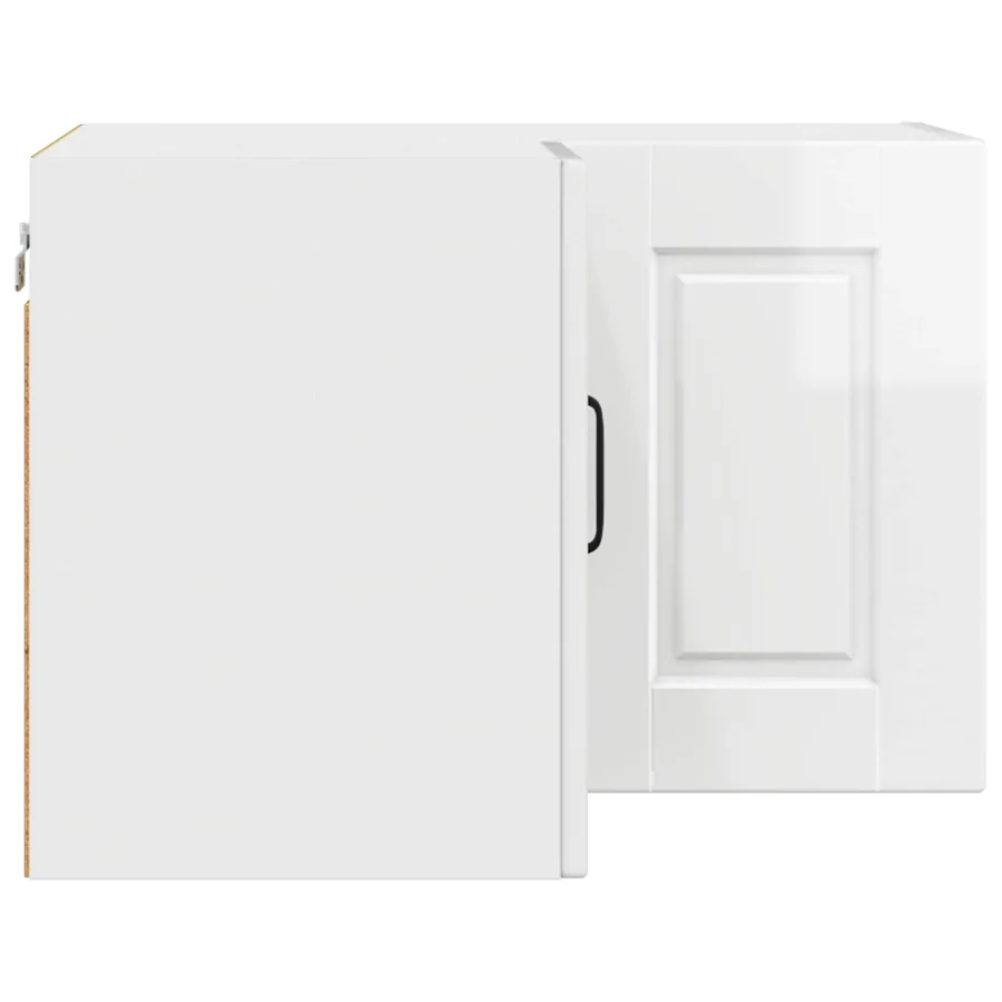 Cabinet d'angle mural PORTO Blanc brillant 57 x 57 x 40 cm - 7