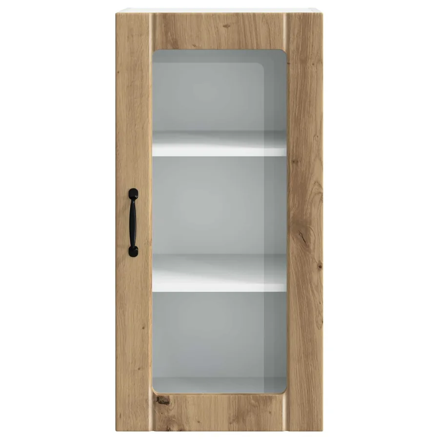 Cabinet en verre mural PORTO 2 pcs Chêne artisanal - 7