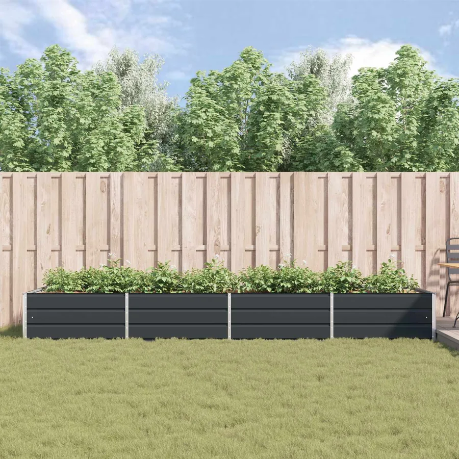 Jardinière Anthracite 385 x 100 x 45 cm Acier galvanisé - 4
