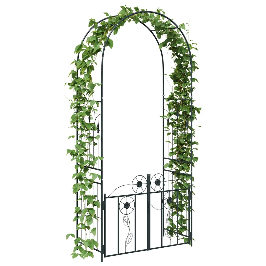 Arche de jardin avec verrouillage Noir 102 x 50 x 218 cm - 3