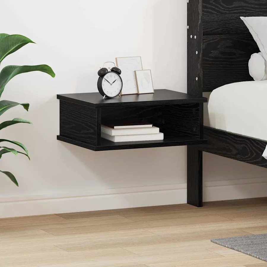 Table de chevet Chêne noir 40 x 31 x 15 cm Bois d'ingénierie