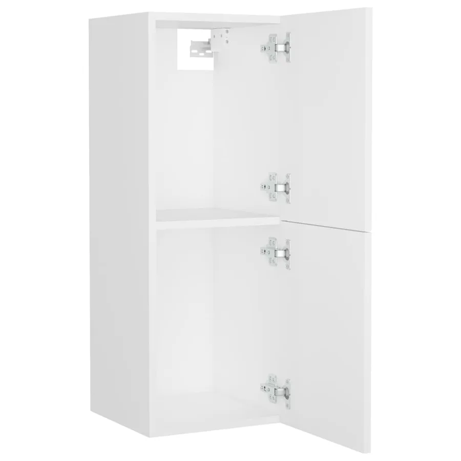 Armoire de salle de bain Blanc 30x30x80 cm Bois d’ingénierie - 4