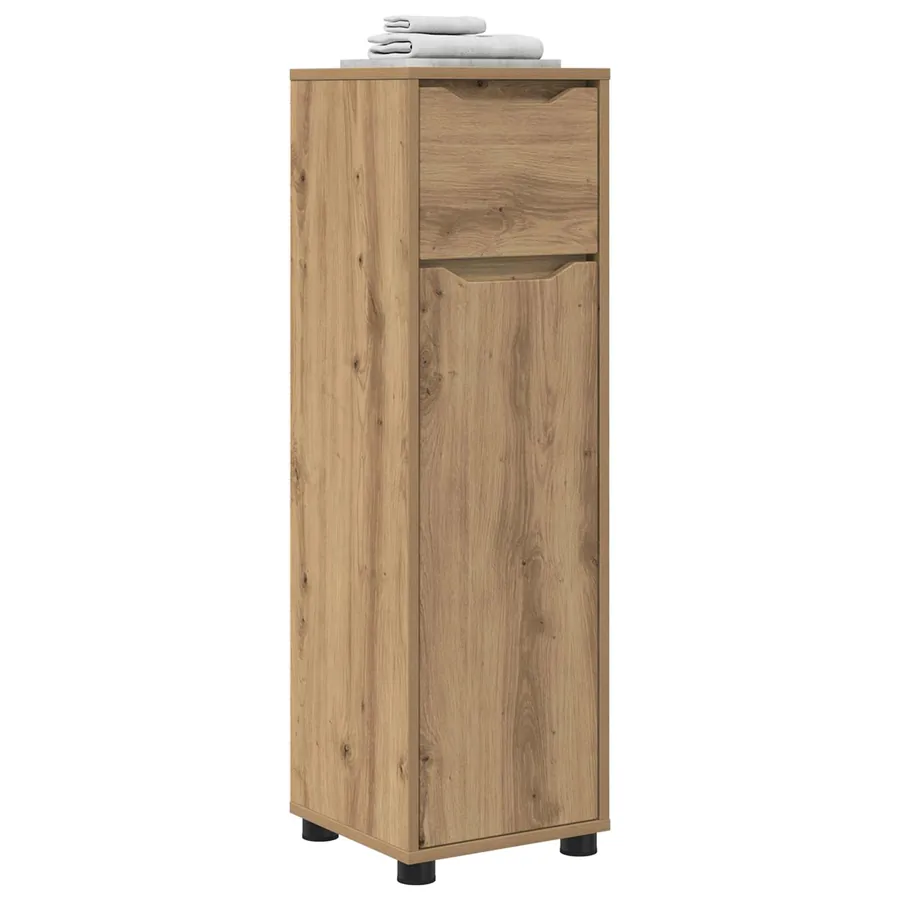 Cabinet de salle de bain Chêne artisanal 30,5 x 30 x 101 cm - 3