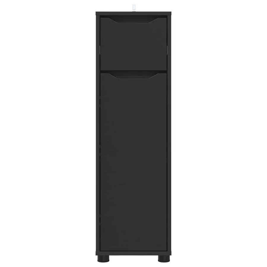 Cabinet de salle de bain avec tiroir Noir 30,5 x 30 x 101 cm - 6