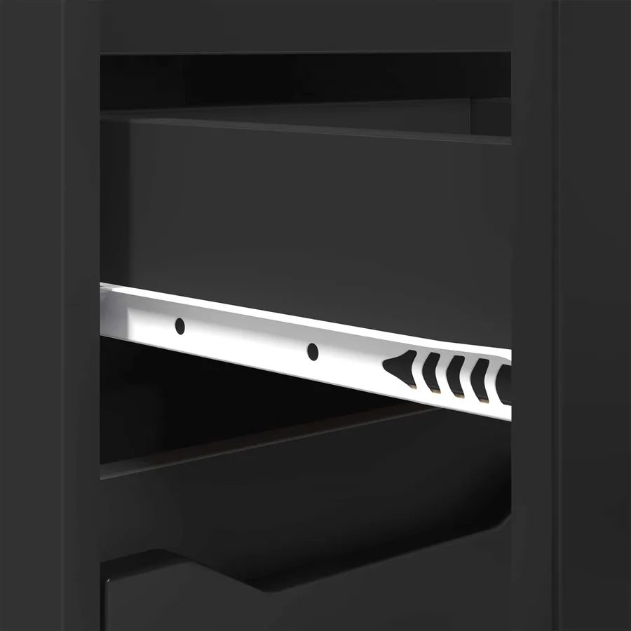 Cabinet de salle de bain avec tiroir Noir 30,5 x 30 x 101 cm - 8
