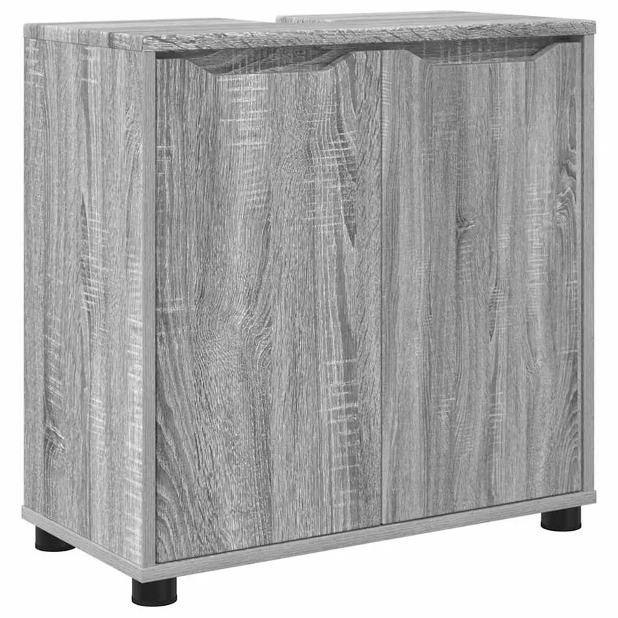 Ensemble de mobilier de salle de bain 4 pcs Gris Sonoma - 5