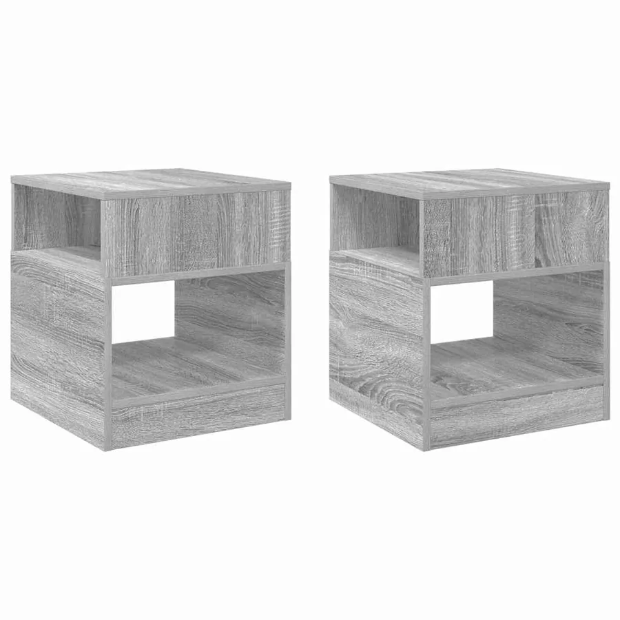Table d'appoint 2 pcs Gris Sonoma 40,5 x 40 x 45 cm - 2