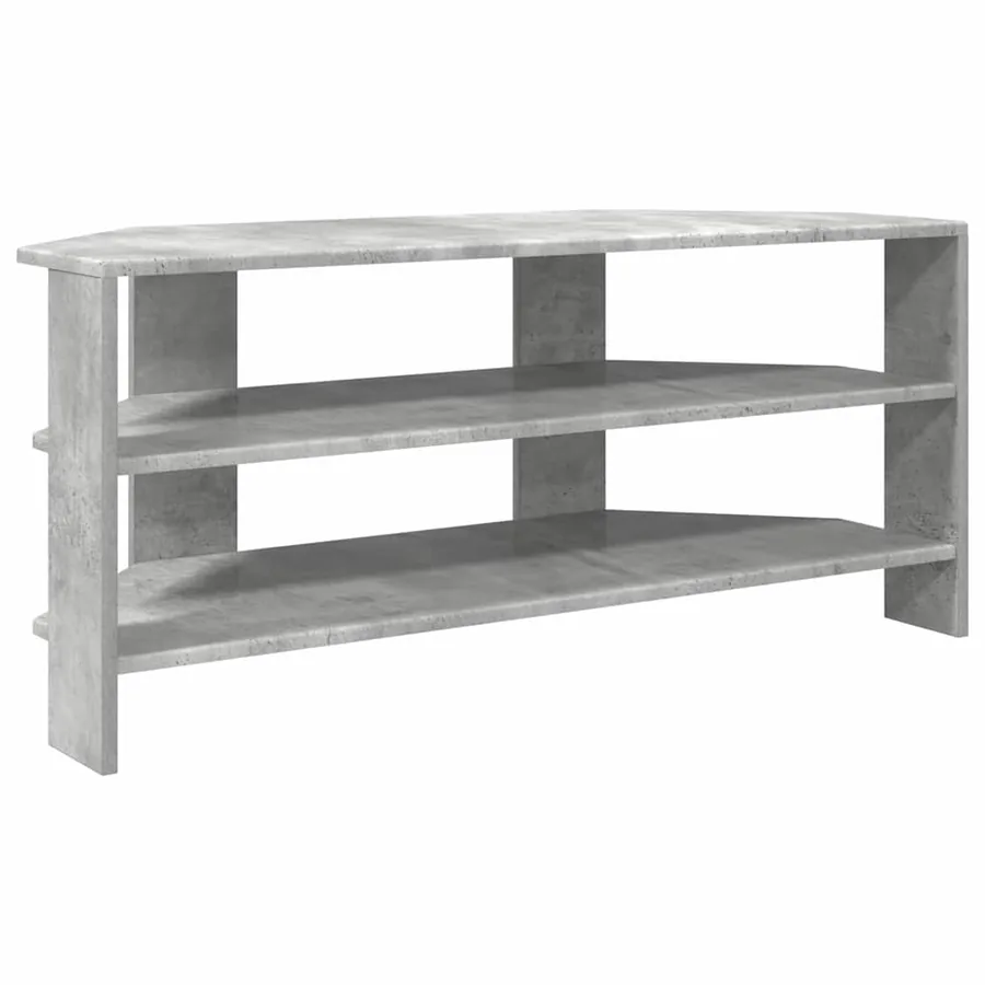 MeubleTVd'Angle Gris béton 102x40,5x45cm Bois d'ingénierie - 2