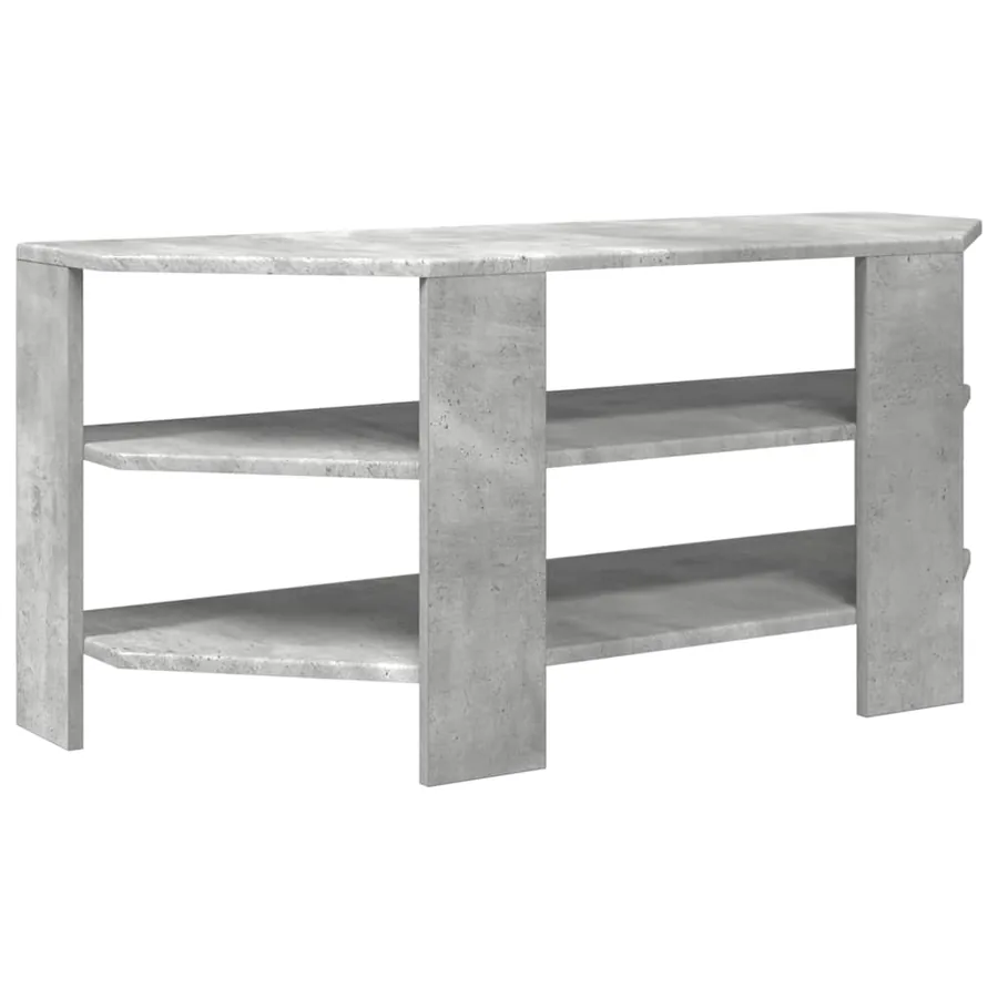 MeubleTVd'Angle Gris béton 102x40,5x45cm Bois d'ingénierie - 7