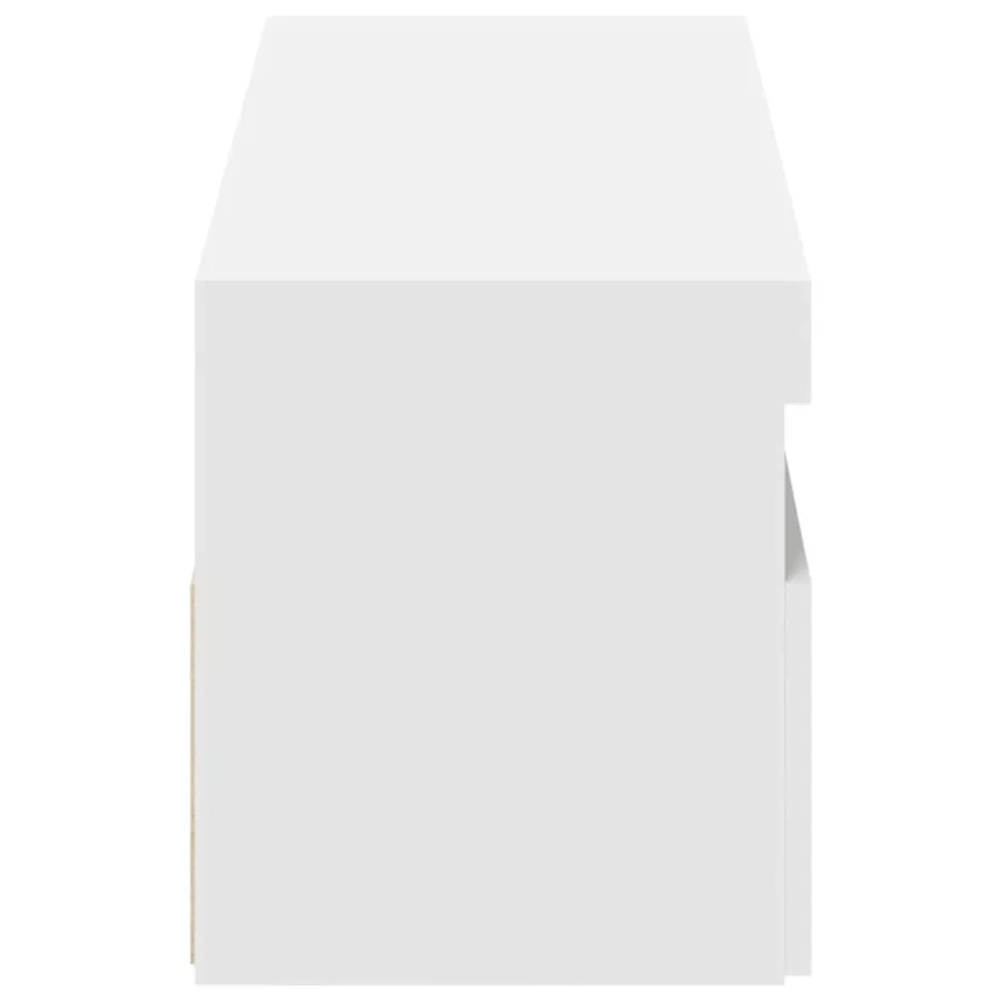Meubles TV avec lumières LED 2 pcs Blanc 60x35x40 cm - 10