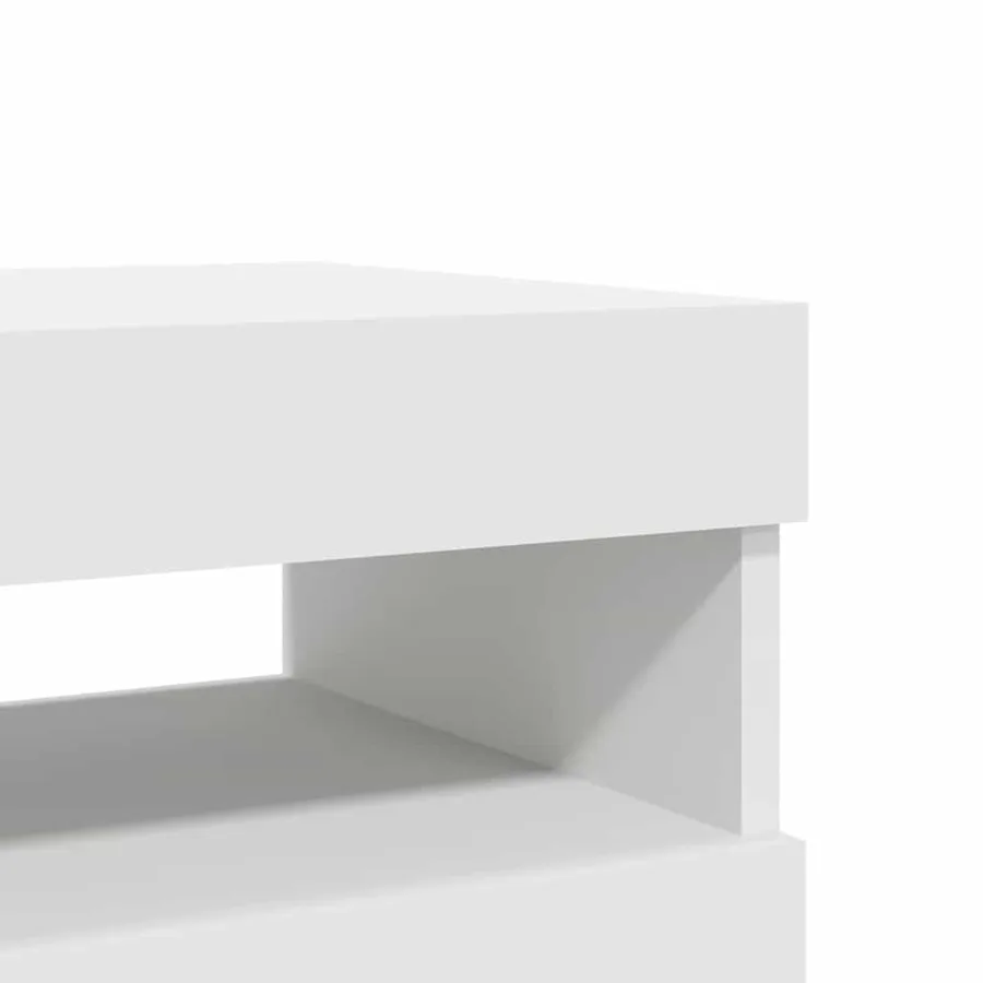 Meubles TV avec lumières LED 2 pcs Blanc 60x35x40 cm - 11