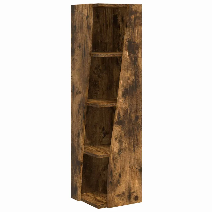 Meuble d'angle Chêne fumé 27,5x27x102cm Bois d'ingénierie - 2