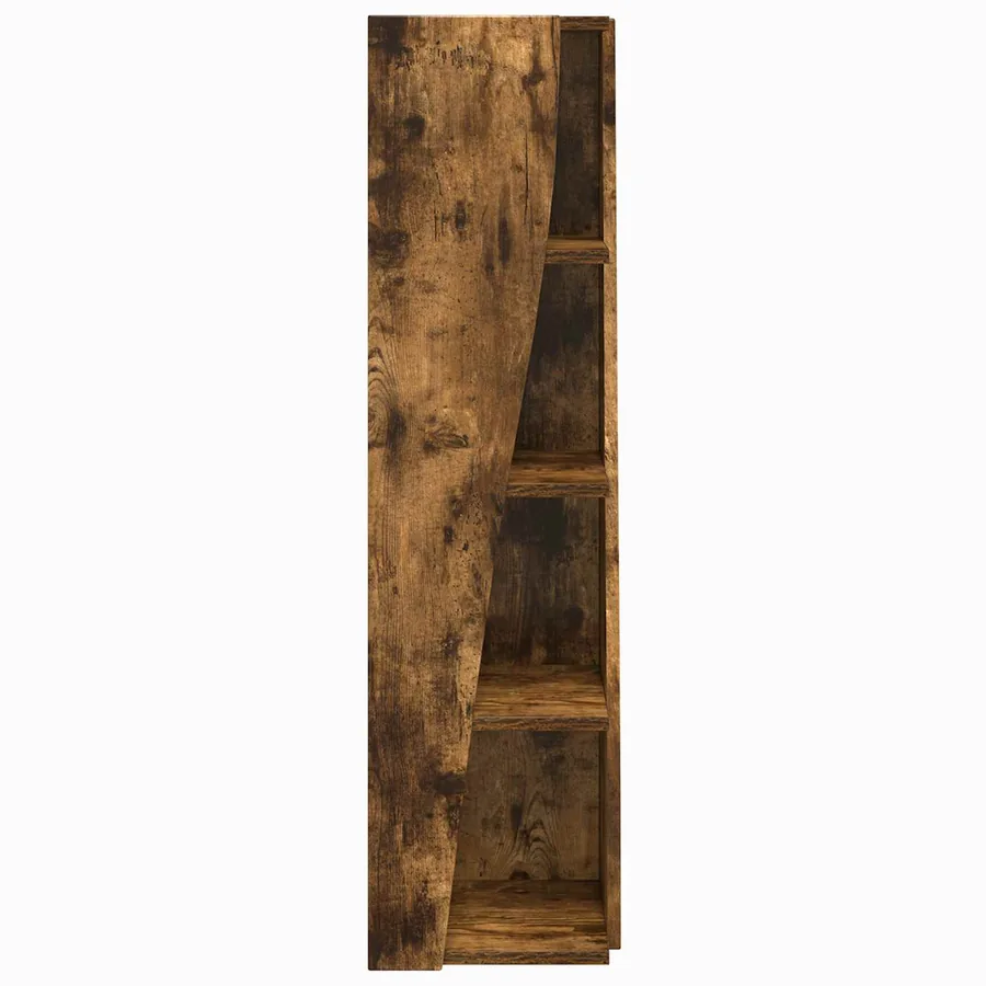 Meuble d'angle Chêne fumé 27,5x27x102cm Bois d'ingénierie - 6