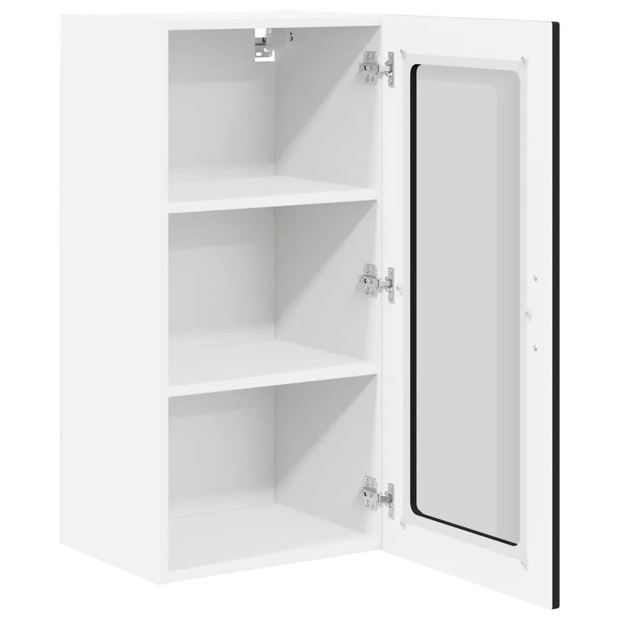 Cabinet en verre mural PORTO Noir 40 x 31 x 80 cm - 5