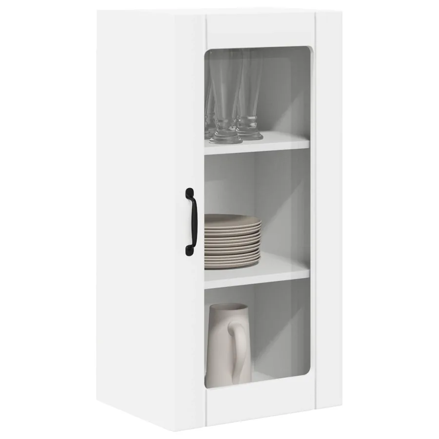 Cabinet en verre mural PORTO Blanc 40 x 31 x 80 cm - 3