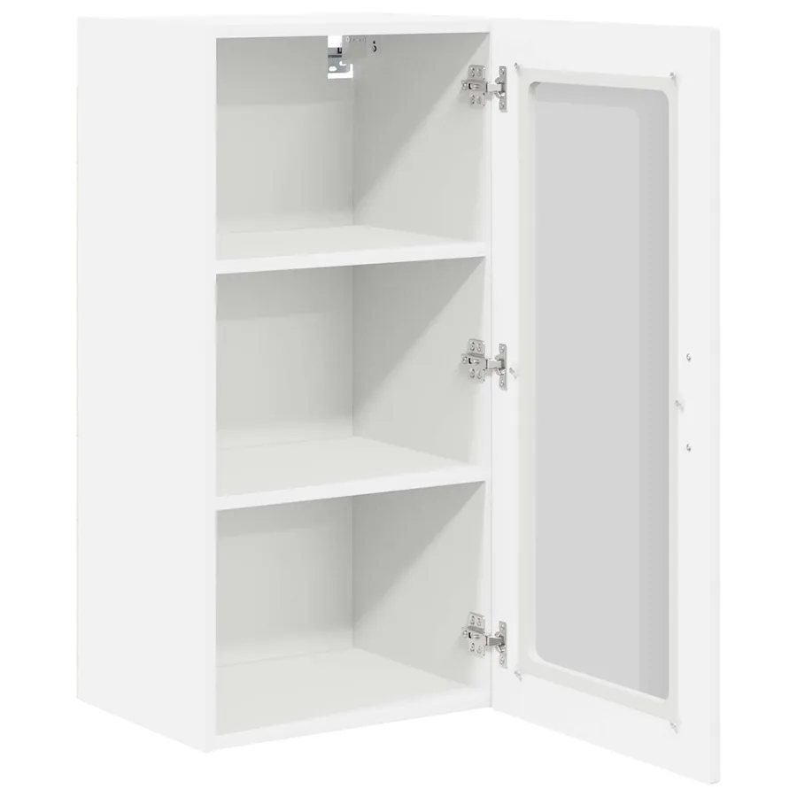 Cabinet en verre mural PORTO Blanc 40 x 31 x 80 cm - 5