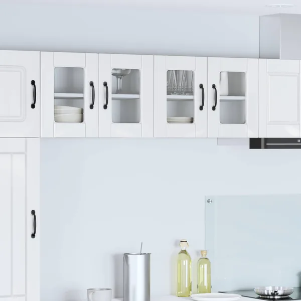 Cabinet en verre mural PORTO Blanc brillant 60 x 31 x 40 cm