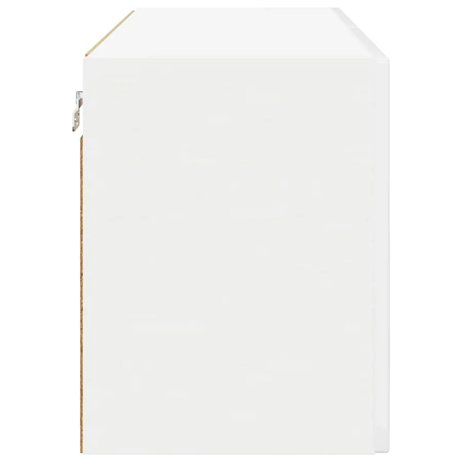 Cabinet en verre mural PORTO Blanc brillant 60 x 31 x 40 cm - 7