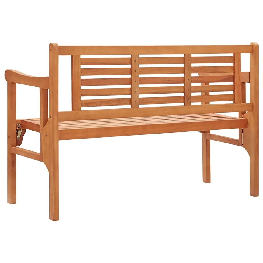 Banc pliable de jardin 120 cm Bois d'eucalyptus solide - 5