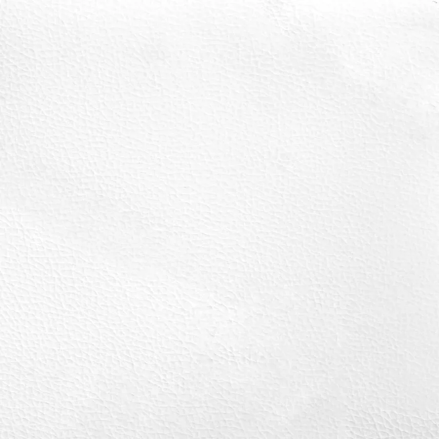 Tabouret Blanc Cuir Synthétique et Bois Composite - 8