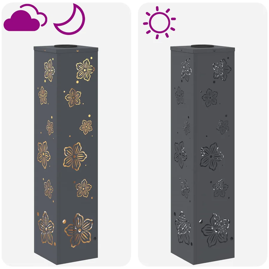 Lumière de chemin LED solaire 2 pcs Blanc chaud 18 x 18 x 80 cm - 13