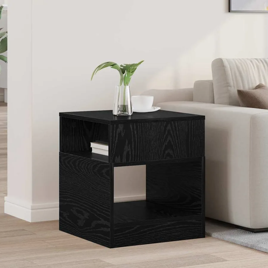 Table d'appoint Chêne noir 40,5 x 40 x 45 cm Bois d'ingénierie