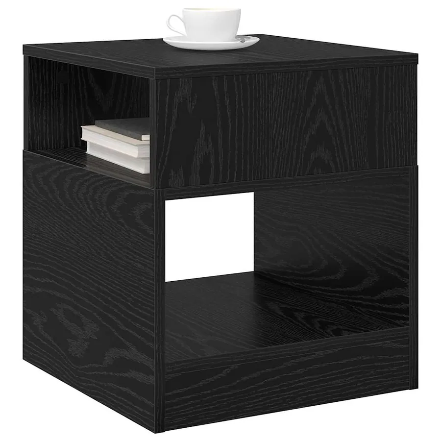 Table d'appoint Chêne noir 40,5 x 40 x 45 cm Bois d'ingénierie - 3
