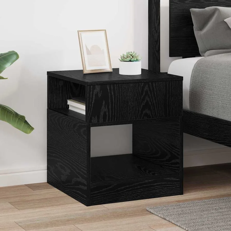 Table d'appoint Chêne noir 40,5 x 40 x 45 cm Bois d'ingénierie - 4