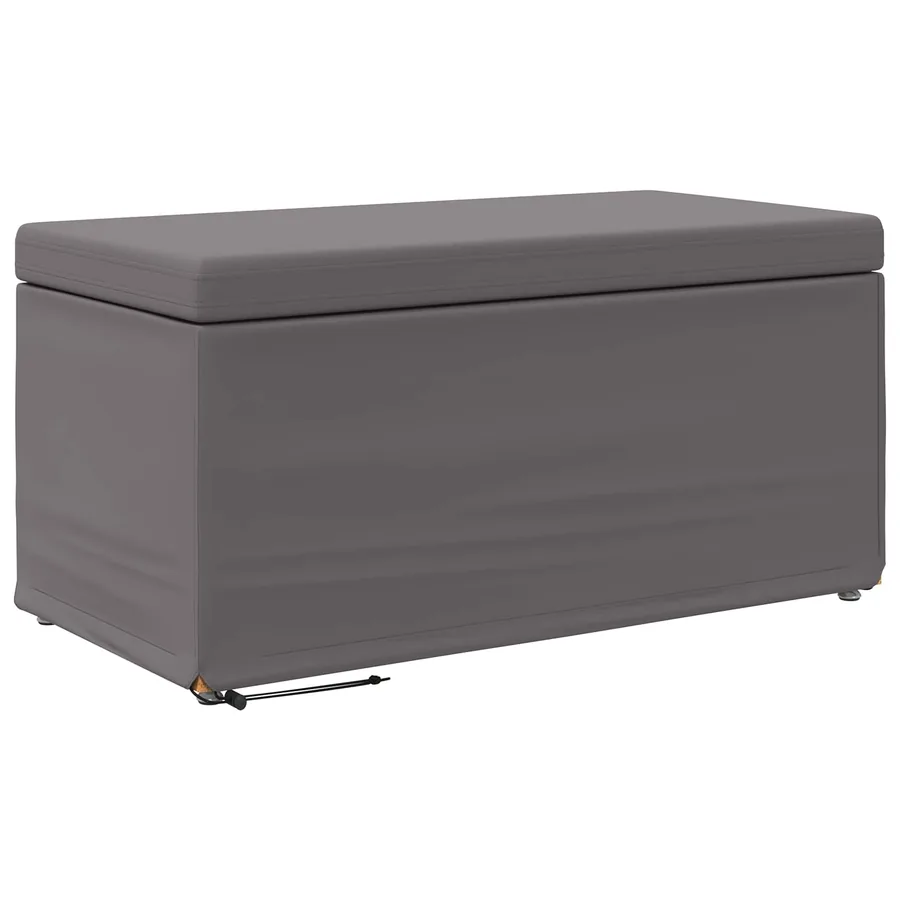 Tabouret Gris Cuir Synthétique et Bois Composite - 2