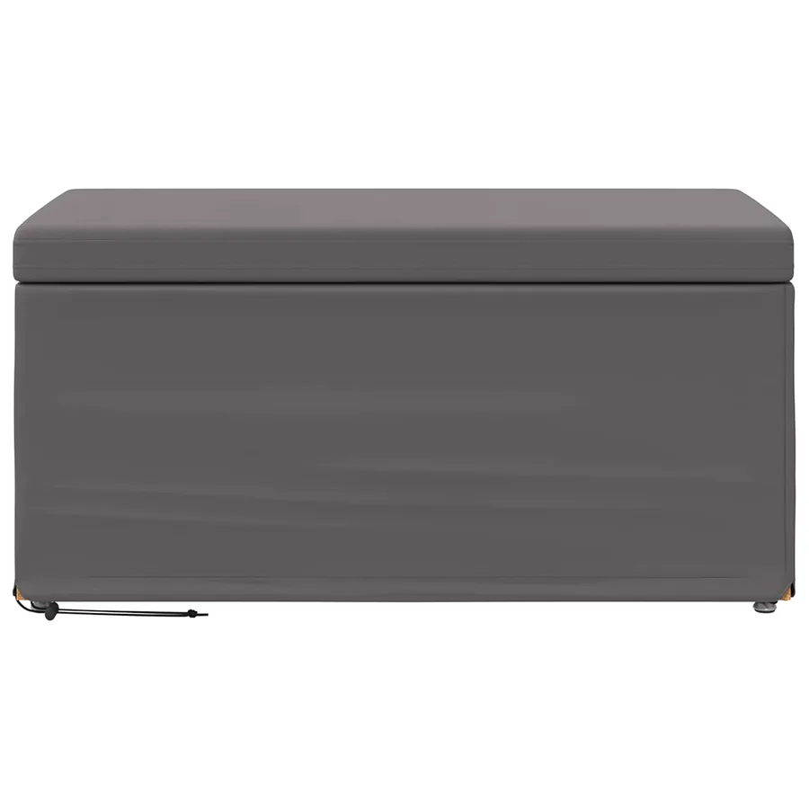 Tabouret Gris Cuir Synthétique et Bois Composite - 4