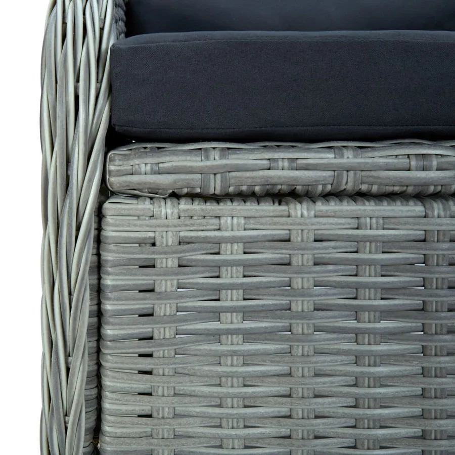 Ensemble à manger de jardin 3 pcs Gris clair - 16