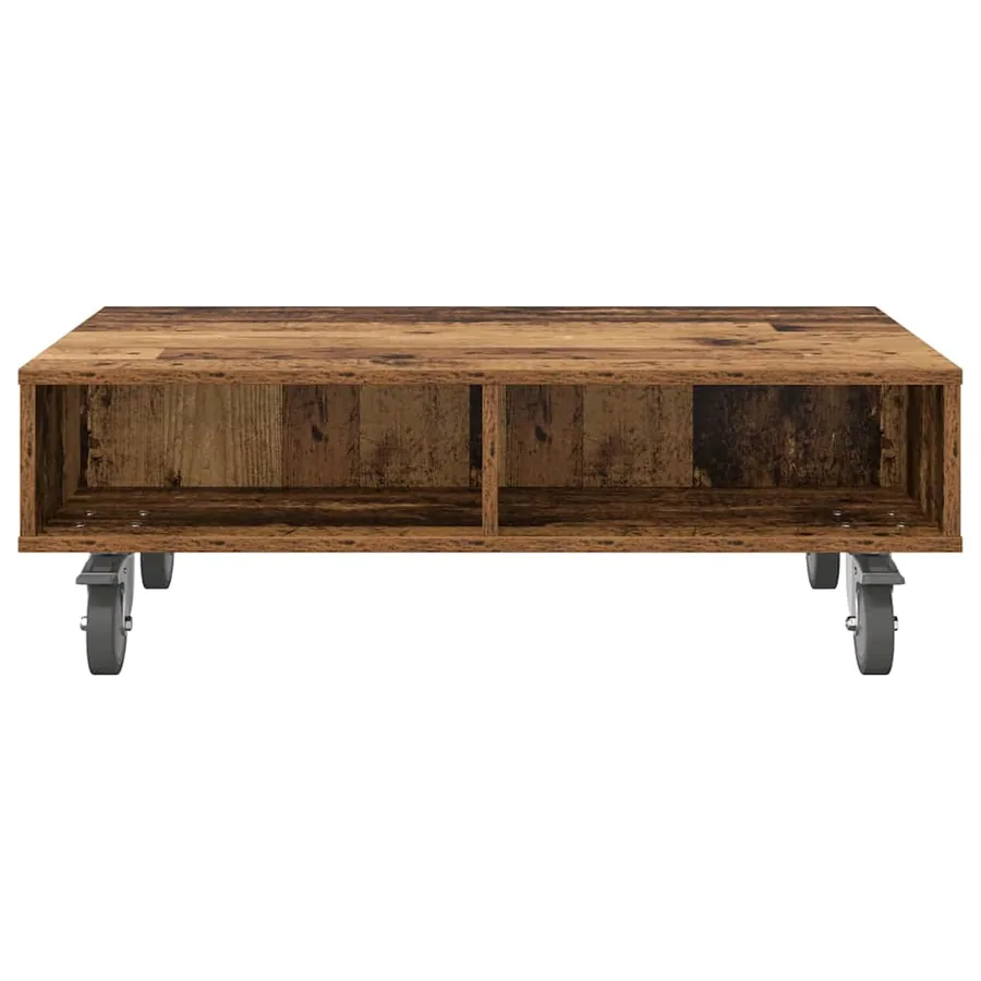 Table d'appoint avec roues Bois ancien 90 x 50 x 30 cm - 5