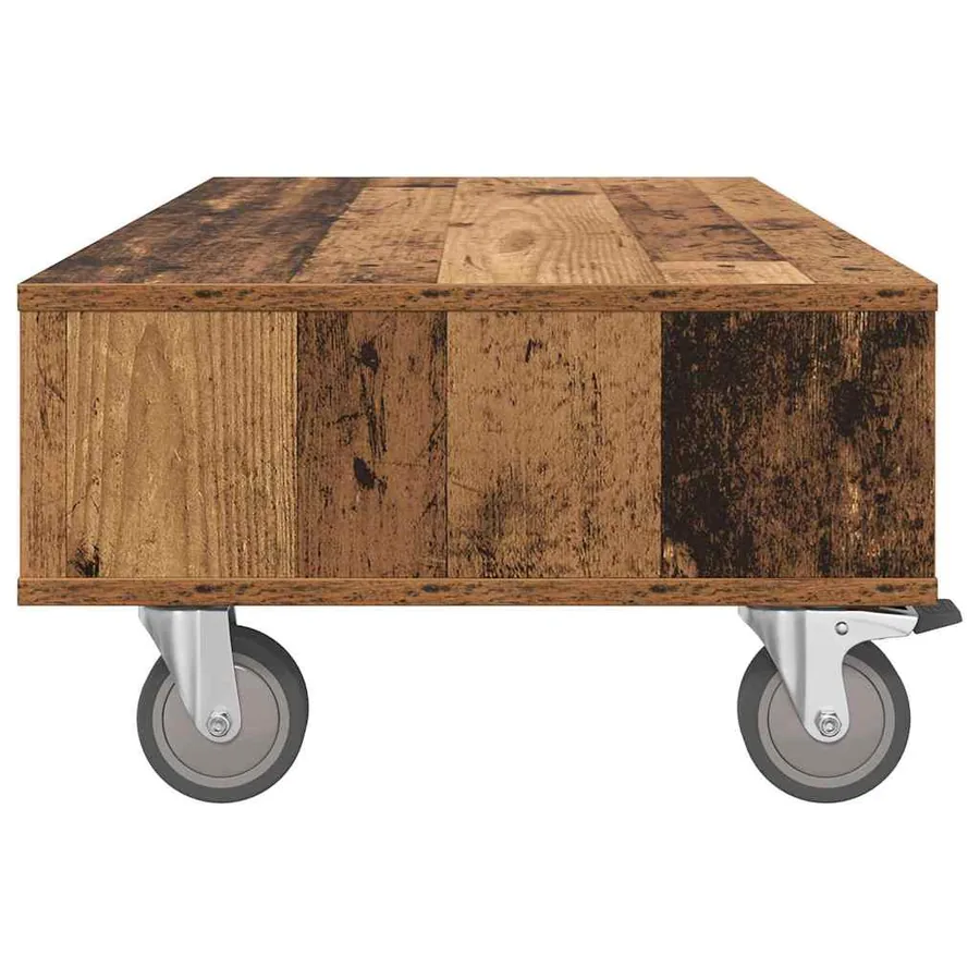 Table d'appoint avec roues Bois ancien 90 x 50 x 30 cm - 6