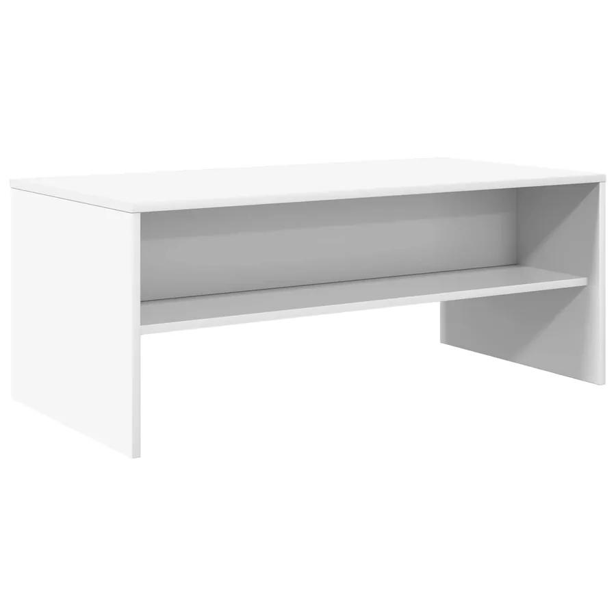 Table basse Blanc 100 x 50 x 40 cm Bois d'ingénierie - 7