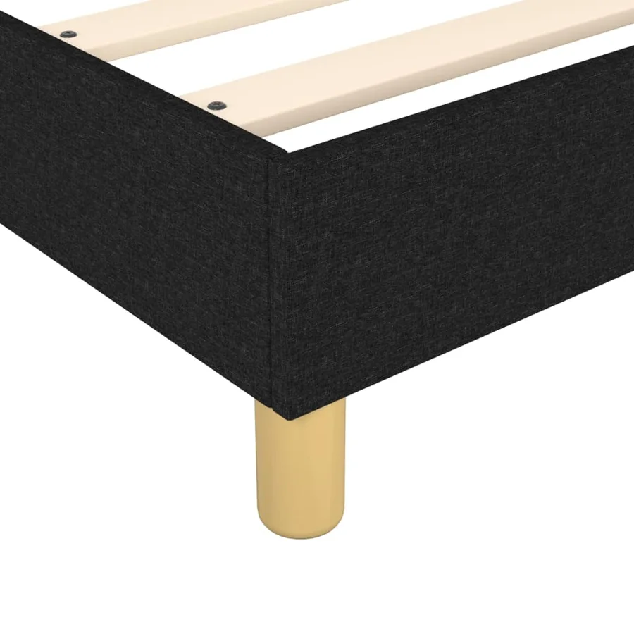 Sommier à lattes de lit avec matelas Noir 140x190 cm Tissu - 7