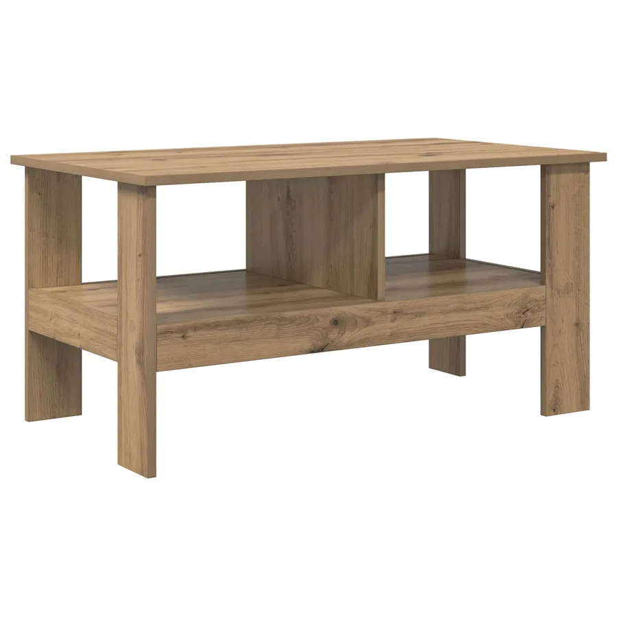 Table basse Chêne artisanal 90 x 50 x 45 cm Bois d'ingénierie - 7