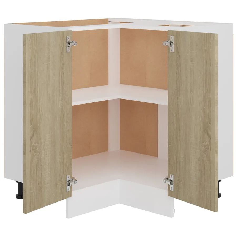Armoire d'angle basse "Lyon" Chêne Sonoma 75,5 x 75,5 x 81,5 cm Bois d'ingénierie - 5