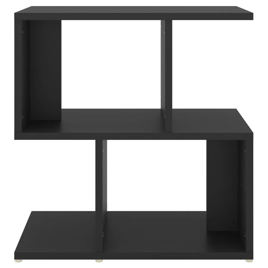 Table de chevet noir 50x30x51,5 cm bois d'ingénierie - 4