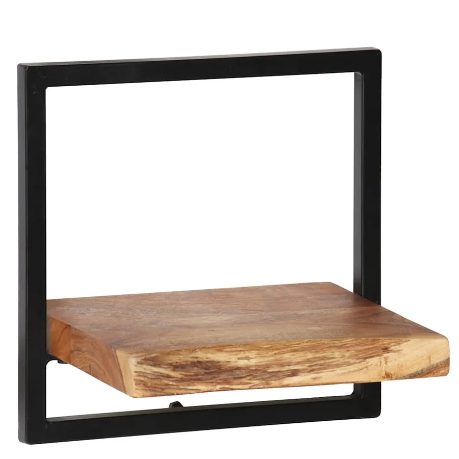 Set d'étagères murales 5 pcs Bois d'acacia massif et acier - 4