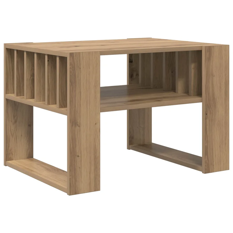 Table basse Chêne artisanal 66 x 49,5 x 45 cm Bois d'ingénierie - 7
