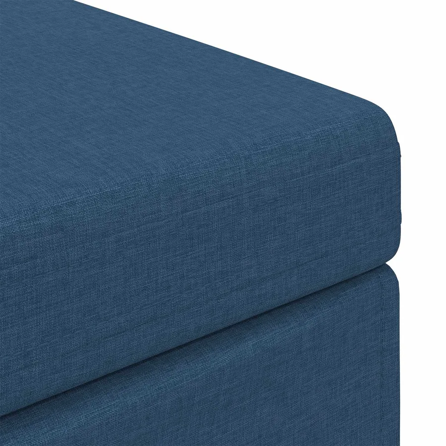 Tabouret Bleu 101 x 41 x 40 cm Tissu et bois stratifié - 6