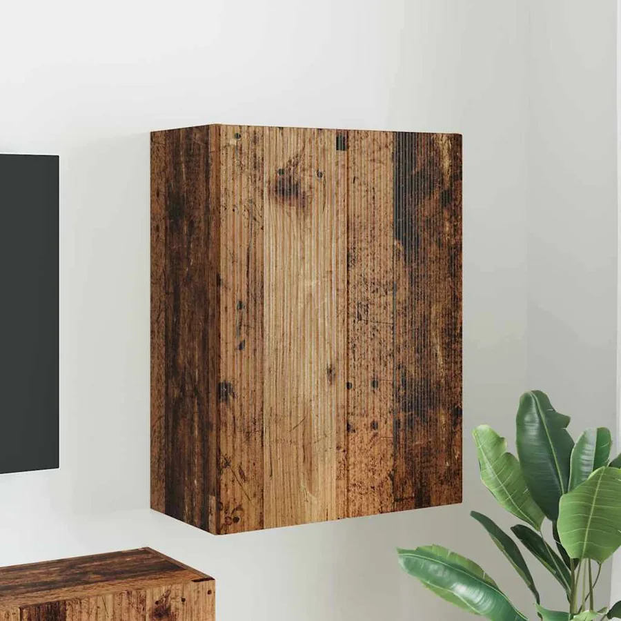 Meuble TV mural Bois Ancien 59,5 x 31 x 80 cm Bois d'ingénierie