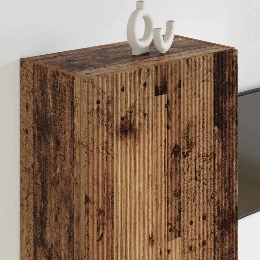 Meuble TV mural Bois Ancien 59,5 x 31 x 80 cm Bois d'ingénierie - 4