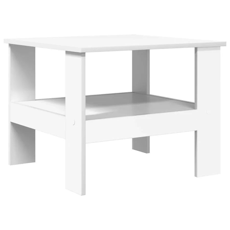 Table basse Blanc 57 x 55 x 45 cm Bois d'ingénierie - 7